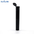 Smoking Accessories High Quality Cone Plastic Tube Pop Top Child-Resistant Storage Tube 115mm Black/Clear Pre Packing Tube