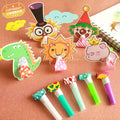 10 Pcs Funny Party Blowouts Musical Blower Noisemakers with Fringed Whistles for Squawkers at Valentine's Day Parties