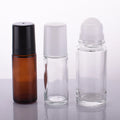 Eco Friendly 30ml 5cl Cylinder Deodorant Perfume Roll on 50ml Glass Essential Oil Perfume Roller Bottle with Plastic Cap