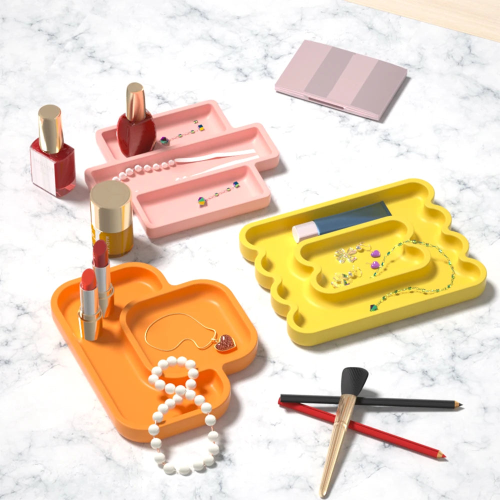 Nicole Handmade Eco-Friendly CE Certified Ins Home Decoration Plate Tray Dish Resin Concrete Silicone Mold
