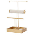 New Gold 3-layer Jewelry Display Rack Necklace Ring Slot Bracelet Watch Shaft Detachable Jewelry Hanger Spot Wholesale