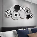 114X45cm Iron Wall Decoration Round Fashion Wall Hanging Decoration Sofa Background Wall Decoration Modern Simple and Elegant