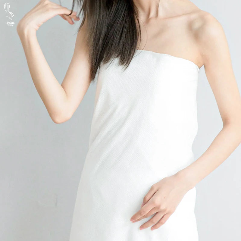 Customized Bath Towels Independent Packaging Biodegradable Non-woven Fabric Travel Hotel Disposable White Bath Towel