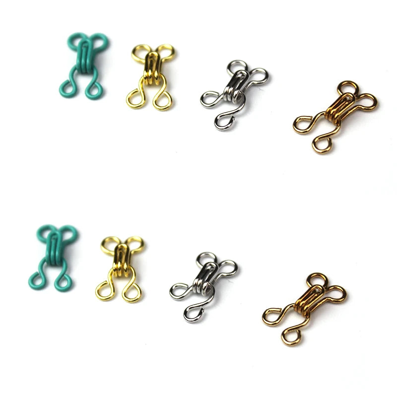 Custom Made Two Part Combined Zinc Alloy Hook and Eye Closure Collar Hooks Eye Silver Wholesale