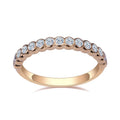 Customized Jewelry 14K Gold Round Brilliant Cut Moissanite Diamond Half Eternity Ring