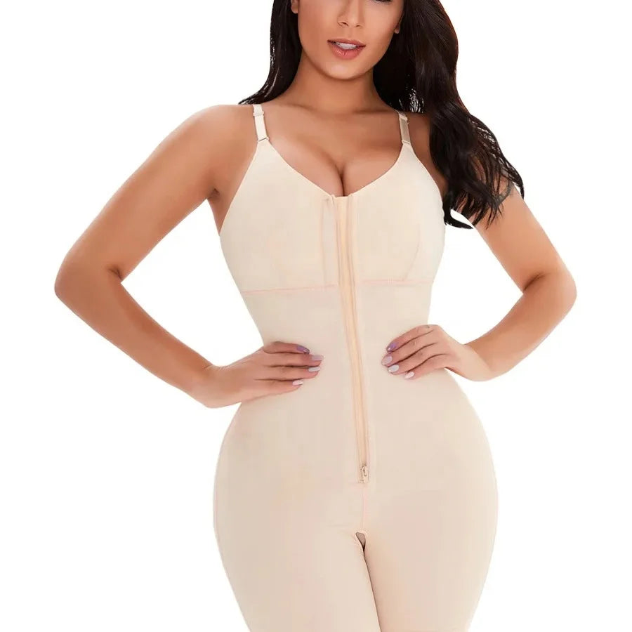 2023 Adjustable Tummy Control Butt Lifter s Colombianas Zipper Open Crotch Full Body Shaper Plus Size Shapewear for Women
