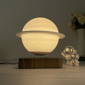 Unique Luminous Office Furniture Decoration Magnetic Levitating Floating LED Jupiter Mars Saturn Moon Reading Light Table Lamp