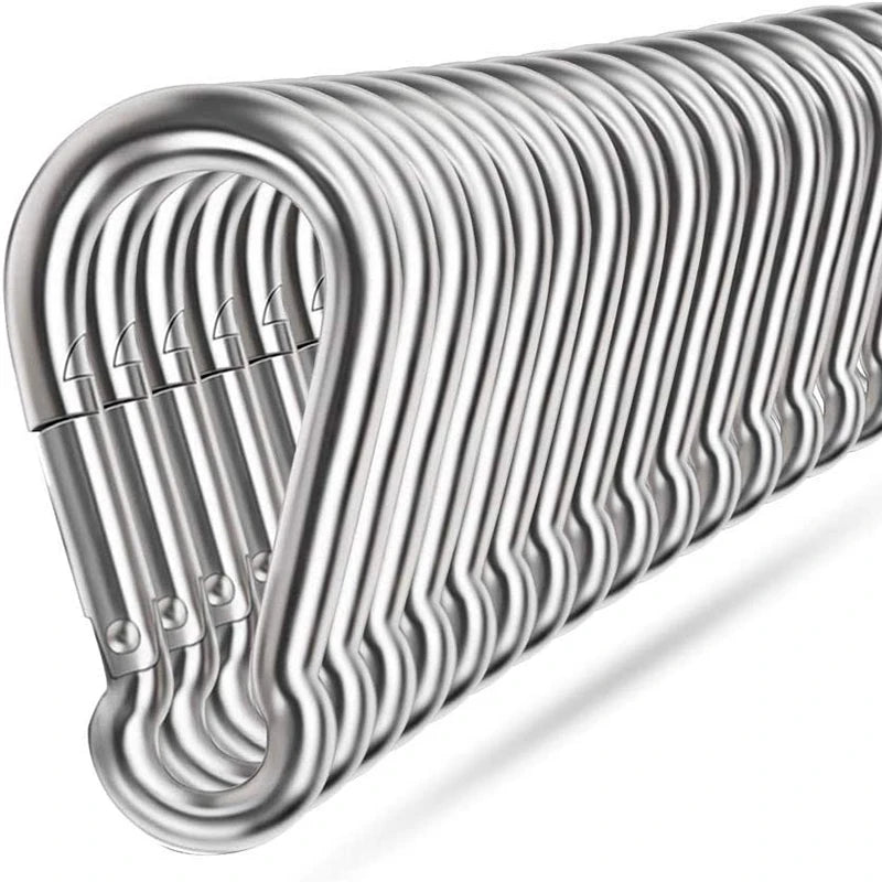 Spring Snap Hooks 304 Stainless Steel Electrolytic Finish Heavy Duty Rope Connector Small Snap Clamp Key Chain Link Buckle Model