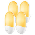 Automatic LED Night Light Wall Plug in Dusk to Dawn Sensor Light Lamp Warm White US/UK/EU Plug