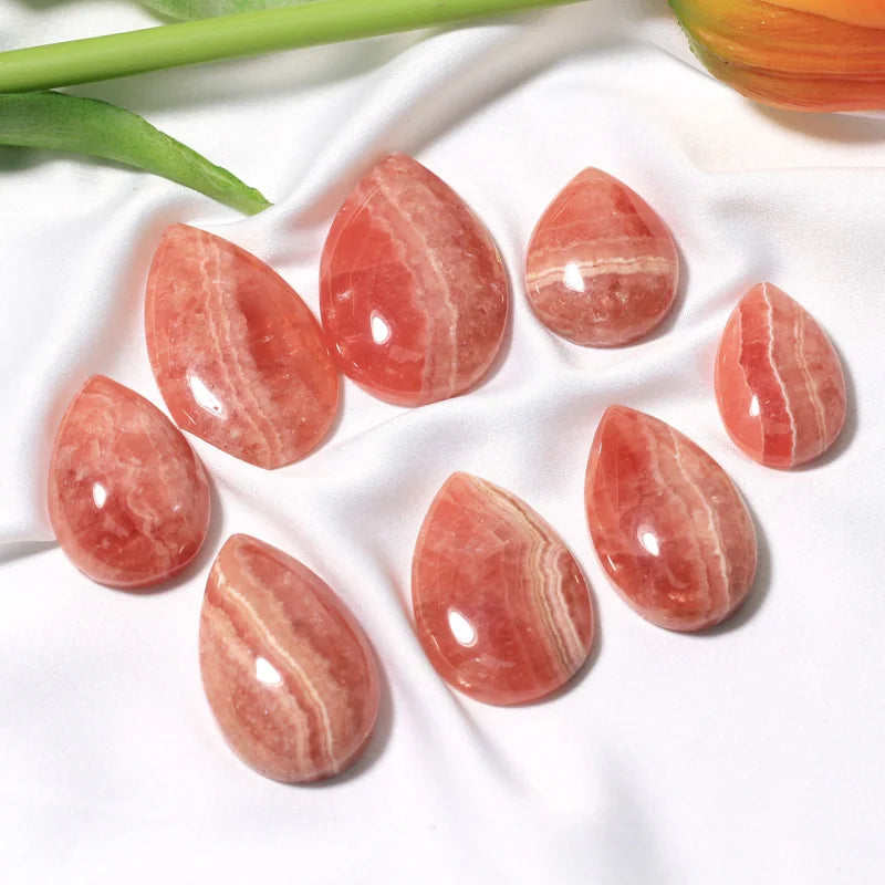 DIY Hot Sales Natural Crystal Rhodochrosite Pendant Healing Stone Gemstone Jewelry Crystal Pendant for Gift