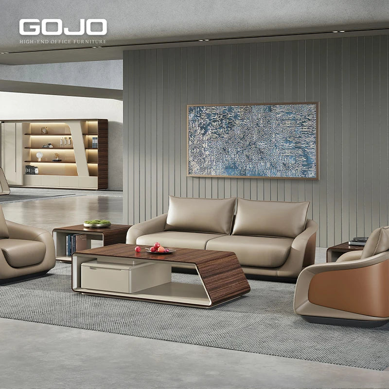 Modern E0 Wooden Coffee Table Set Luxury Office and Living Room Tea Table for Home Commercial Lounge and Reception Use
