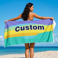 Microfiber Sports Towel Printed With Logo 32X64 Inches Bath Printed Beach Towel Personalized Beachtowel