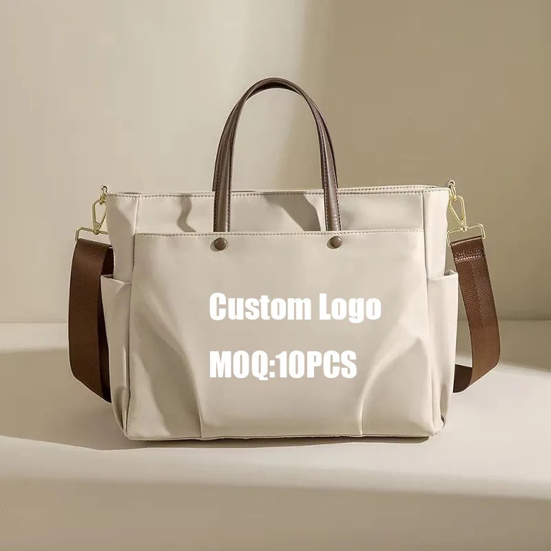 Multi-pocket Women Laptop Messenger Bag Simple Large Oxford Waterproof Ladies Laptop Bag