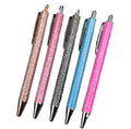 Ballpoint Pens Metal Retractable Fansy pink Pen Black Ink Glitter Rose Goldcustom Cute Pens for School Boligraf