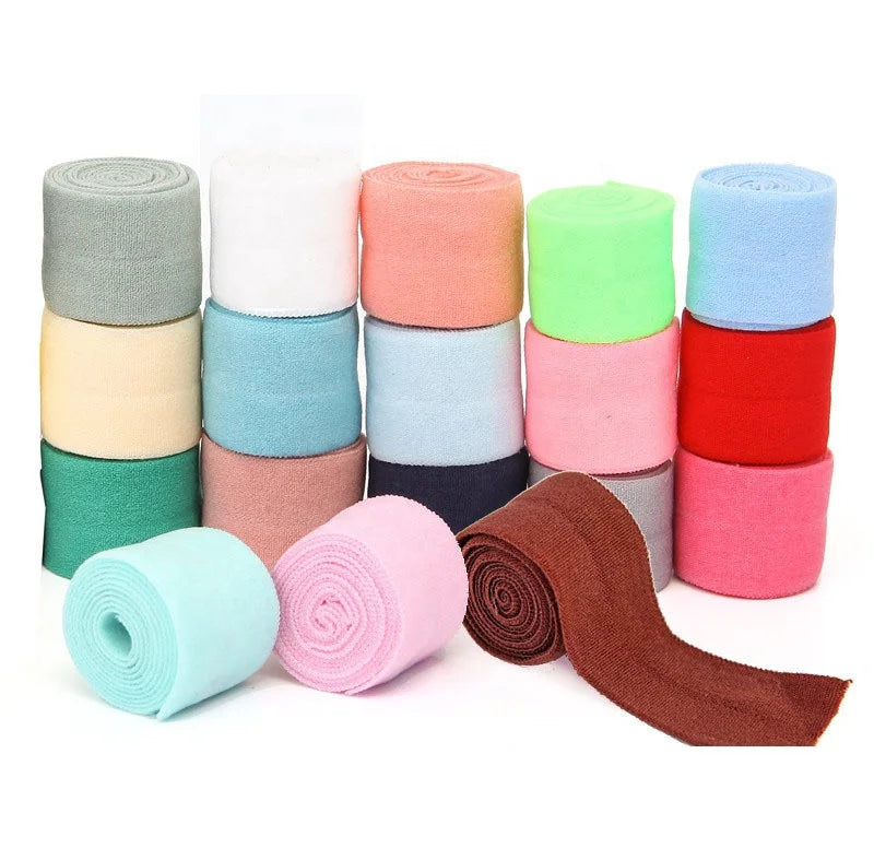 Custom Colors Fold Over Elastic Band Wholesale Headband for Clothes Durable Webbing Product