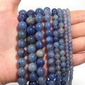 Factory Supply Blue Aventurine Stone Beads Loose Blue Stone Beads Stripe for DIY Bracelet and Necklace Making