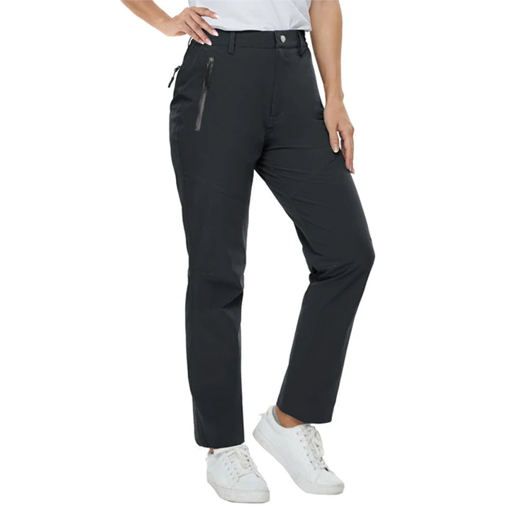 Quick Dry Track PantsSportswear Stretch Running Pants Female Zipper Pockets Fitness for Women Hiking Trousers