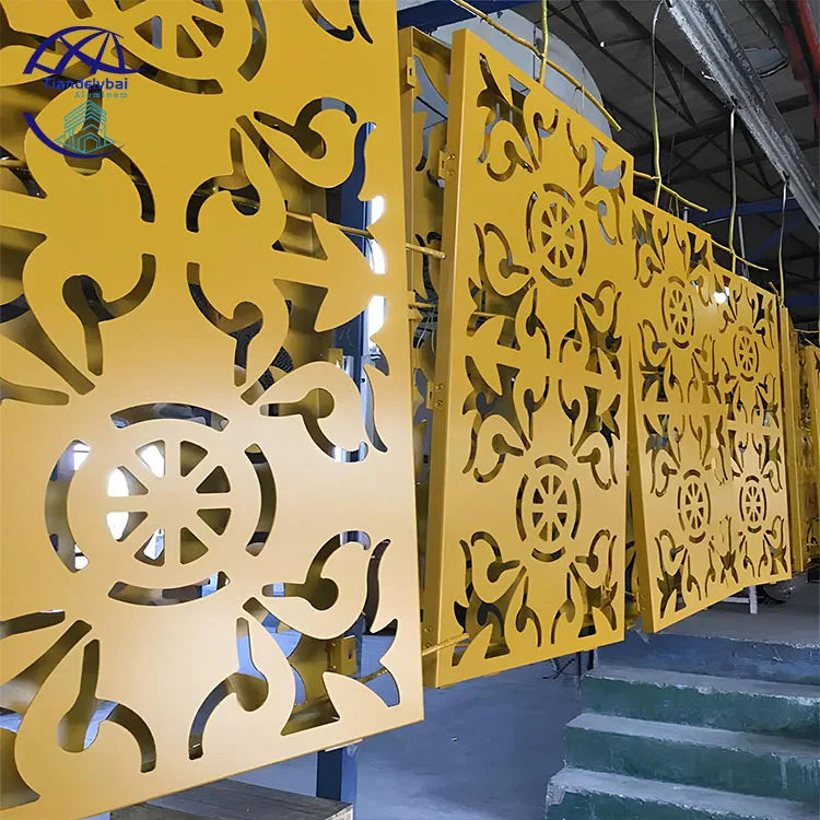 PVDF Coating Perforated Carved Aluminum Panel for Wall Facade Metal Material