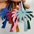 Wholesale Leather Palm Tree Maple Leaf Keychain Animal Key Chain Women Bag Charm Backpack Pendant