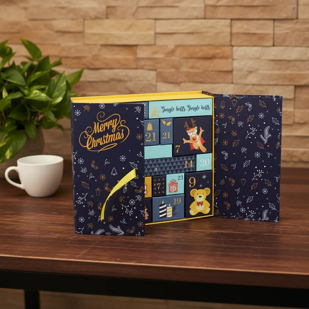 24Pcs Calendar Printing Christmas Boxes Advent Calendar Packaging Ramadan Calendar Box