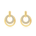 Korean Ins Simple Earring Design Sense Geometric Gold-plated Sterling Silver Earrings for Women