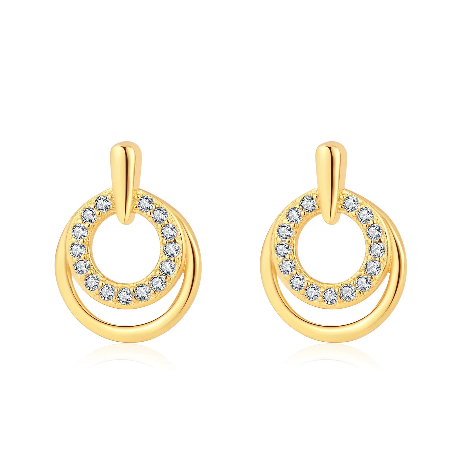 Korean Ins Simple Earring Design Sense Geometric Gold-plated Sterling Silver Earrings for Women
