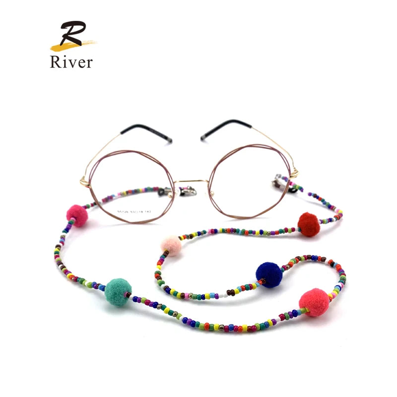 Custom Eyeglass Retainer Glasses Strap Lanyard Necklace Bead Beaded Sunglass Chain Holder for Kid