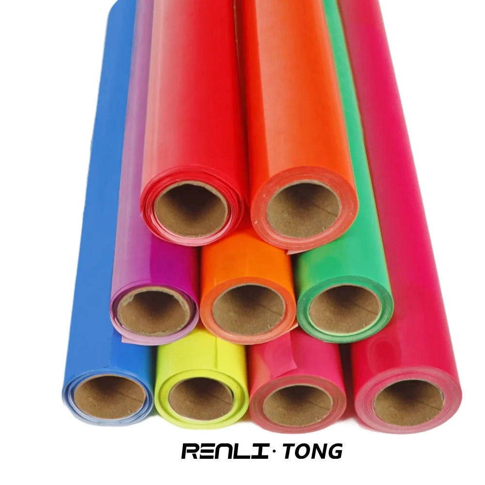 Renlitong Wholesale PU Neon Heat Transfer Vinyl Easyweed Factory Fluorescent HTV Iron on Heat Press for Garements Design