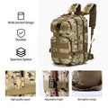 Hot Sell 20L Small Tactical Backpack 3P Gym Hiking Rucksack Molle Backpack for Traveling Tactical Frame Backpack Custom Logo