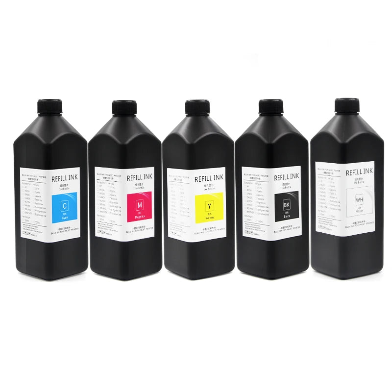 Ocbestjet 1000ML UV DTF Ink for EPSON 1390 L800 1400  TX800 XP600 L1800 Printers Transfer Printing Certificated MSDS Bottles
