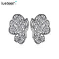 LUOTEEMI Luxury Woman Jewelry Designer Zircon Bohemian Big Bridal Wedding Earing Fashion Large Earrings