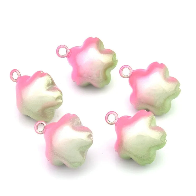 Two-color Cherry Blossom Bell Dream Cat Eye Harp Tone Bell Two-color Gradient Fully Closed Brass Bell