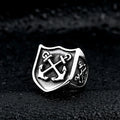 SS8-324R Steel Soldier Men and Women Ring Fashion Anchor Embossed Stainless Steel Ring