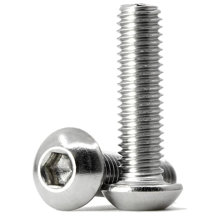 M2 M2.5 M3 M4 M5 M6 M8 M10 M12 ISO7380 A2 A4 Stainless Steel Round Head Button Head Allen Screws Hex Socket Button Bolts