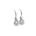 E2238 9-10mm DIY Natural Freshwater Pearl Charm Earrings Mounting Accessory 925 Sterling Silver Gold Plated  Jewelry for Women