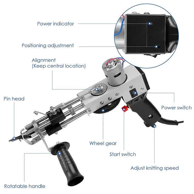 Hot Sale Industrial & DIY Grade Electric Carpet Tufting Gun 100V-240V 9000RPM with Free Shipping Customized OEM & ODM Support