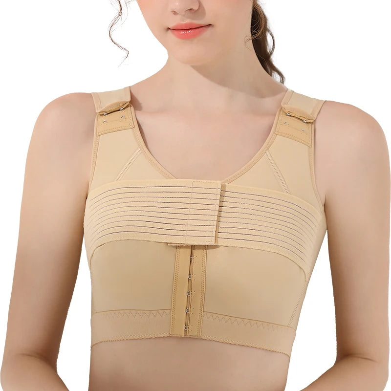 Shoulder Straps and Chest Designed With Row of Buckles With Straps on Both Sides Waist Training Push up Shape Plunging Corset