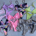 Direct Manufacturer Summer Adults 2 Set Eco-Friendly Waterproof Spandex/Nylon Bikinis Original Swimsuit Mix Front Logo Southeast