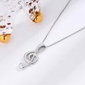 Rainbowking Chic Music Symbols Collarbone Chain Necklace Personalised Simple Musical Note 925 Silver Fine Jewellery Wedding Gift