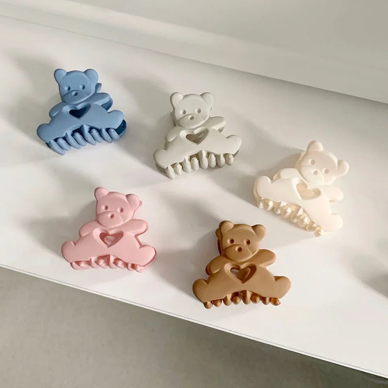 Wholesale Korea Cute Care Bear Shaped Hair Claw Cartoon Shaped Acrylic Hair Claw Clips for Women Hair Accessories