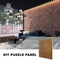 MUMU Groove Eco Square Glamorous TV Partition Interior Decorative Wooden Slats Wall Board Cover Panel