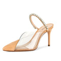 Large Size Footwear Transparent Shoes Womens Pumps Heeled Mules High Heels
