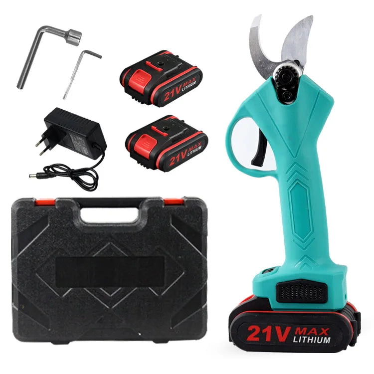 APS19 Portable Electric Scissors Multi-Function Garden Branch Pruning Shears with Folding Feature Durable Plastic Rubber Handles