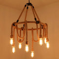 Austrian Style Country Hemp Rope Chandelier Retro Industrial Style Lamp Personalized Clothing Store Creative Home Decoration