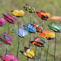 DREA Butterflies Garden Yard Planter Colorful Whimsical Butterfly Stakes Outdoor Decor Flower Pots Decoration