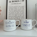 Solhui French Matte Frosted Cream Coffee Mug Paris Ceramic Mugs