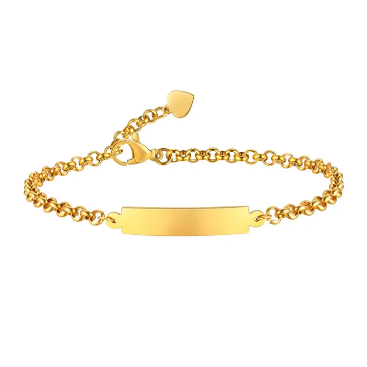 Hot-selling Simple Design Stainless Steel Women's Bracelet 18k Gold-plated Stainless Steel Bracelet Suitable for Daily