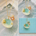 Summer Sea Life Ocean Style Gold Starfish Lucky Fish Bling Bling Blue Shell Necklace for Women Men