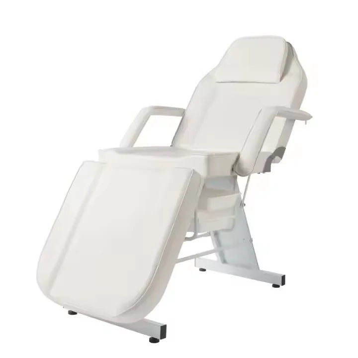 Reinforced Base Hot Sale Spa Salon Eyelash Bed and Chair Folding Flat Lying Lash Bed Luxury Tattoo Bed White Folding Chairs