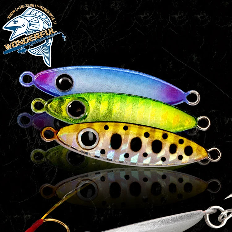 Hard Metal 38mm 10g Artificial Sea Bass Bait Long Casting Mini Sinking Lead Jigging Lure With Hook